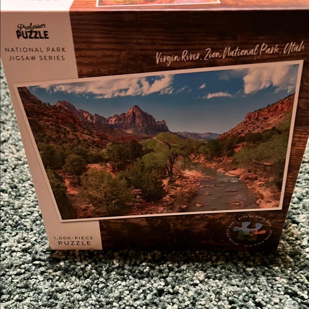 Red and Green Scenic Puzzle Game
